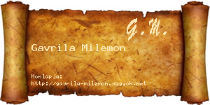 Gavrila Milemon névjegykártya